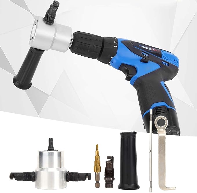 6Pcs Double Head Metal Sheet Nibbler Cutter Hole Saw Drill Attachment Kit