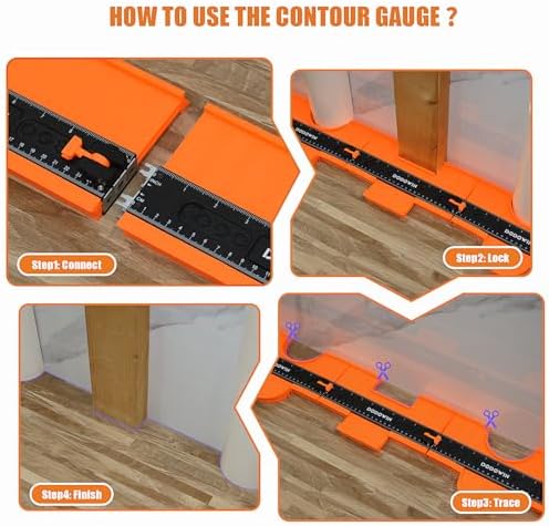 DODOWIN 10 Inch Contour Gauge Profile Tool with Unlimited Connection