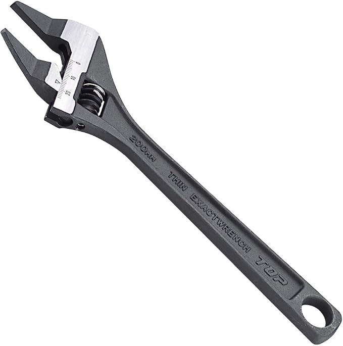 TOP HT-200B Thin Exact Wrench, Vent Type, Tip 0.18 inches (4.5 mm), 20° Angle, Mouth Opening 0 - 0.9 inches (0 - 24 mm), Tsubamesanjo, Made in Japan