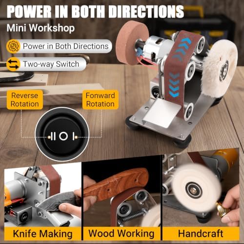 Sbestily Mini Electric Belt Sander, Jewelry Making Tool & Knife Sharpener