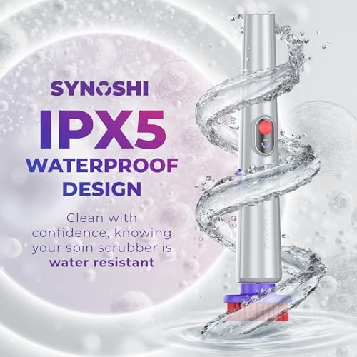 SYNOSHI PRO Electric Spin Scrubber Cordless Cleaning Bathroom Scrubber