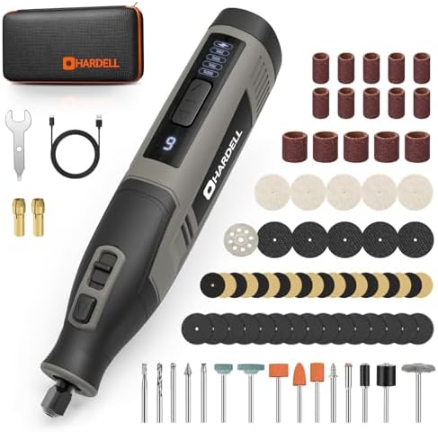 HARDELL 4V Cordless Rotary Tool, 4000mAh Long-lasting Rotary Tool