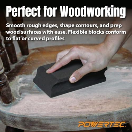 POWERTEC 7-Piece PSA Sanding Block Kit, PE Foam (72560)