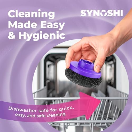 Synoshi PRO Electric Spin Scrubber Steel Brush Set for Cleaning (2 Units)