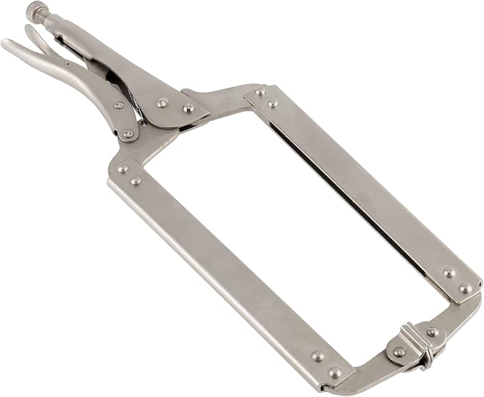 2PCS 18 Inches C-clamp Locking Pliers with Swivel Pads, Locking Clamp Pliers, Welding Clamps for Wood Working and Welding