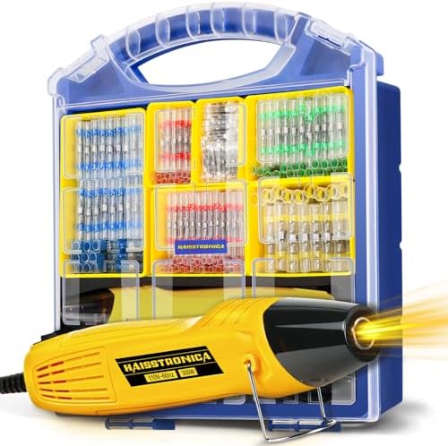 haisstronica Solder Seal Wire Connectors with 350W Mini Heat Gun, 200PCS
