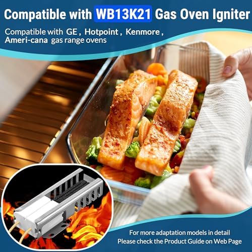 2 Pcs Gas Oven Igniter Compatible with WB13K21, IG9998, AP2020569 PS231280