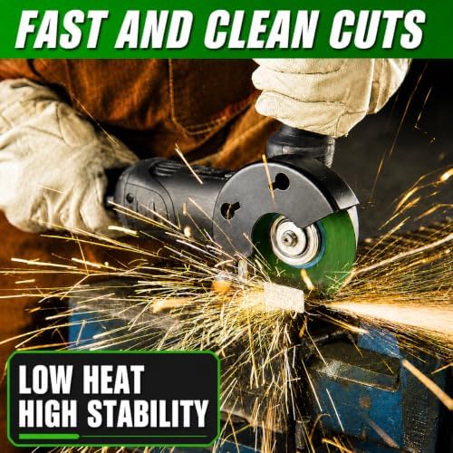 50 Pack - Cut Off Wheels 4 1/2 Inch x 1/16 Inch x 7/8 Inch - for Cutting All Steel and Ferrous Metals.