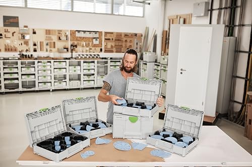 Festool 578192 Granat 6-Inch (150mm) Abrasive Systainer³ SYS-STF D150 GR-Set