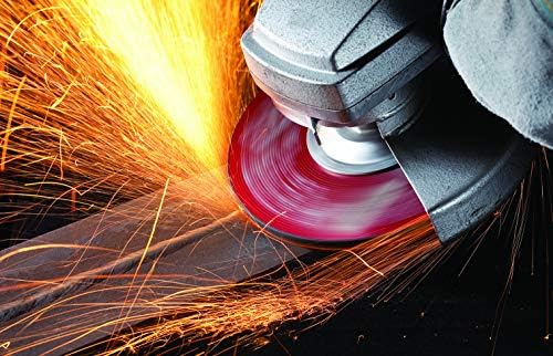 United Abrasives-SAIT 20173 A24R General Purpose/Long Life Grinding Wheel [Type 27/Depressed Center] 5" x 1/4" x 5/8-11", 10-Pack