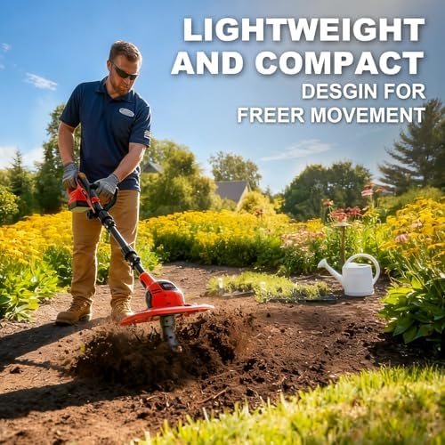 Cordless Tiller Cultivator for Milwaukee M18V Battery, Bare Tool