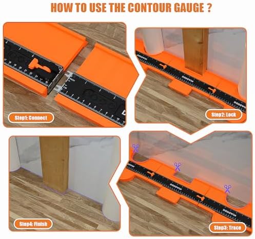 DODOWIN 20 Inch Contour Gauge Profile Tool with Unlimited Connection