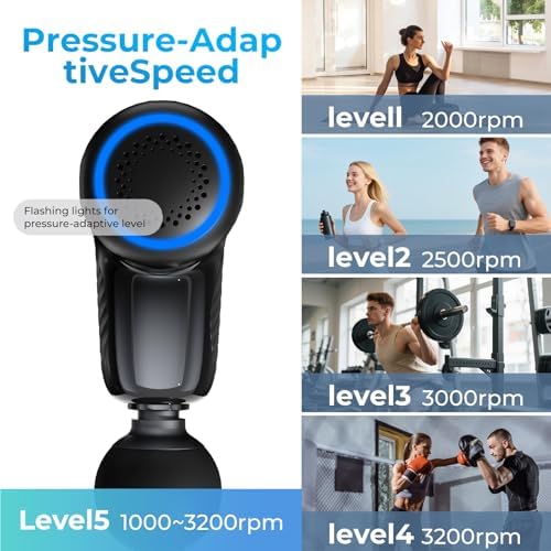 Massage Gun with Heat Therapy, Deep Tissue Mini Muscle Massager