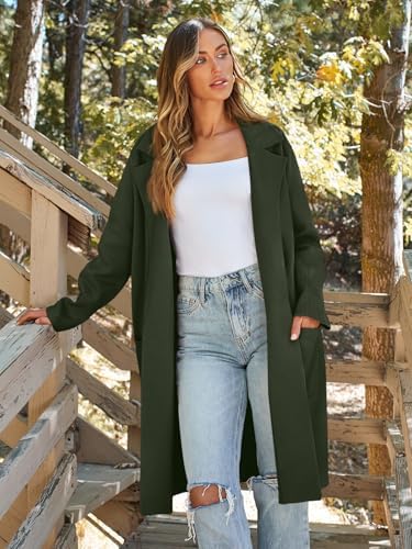LILLUSORY Women's Long Cardigan Sweaters Fall Oversized Jacket Trench Coats