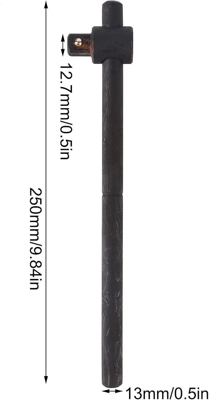 LiebeWH Sliding Wrench Breaker Bar T Handle Socket Wrench Breaker Bar Chrome Molybdenum Steel Ratcheting Breaker Handle(1/2 inch sliding bar)