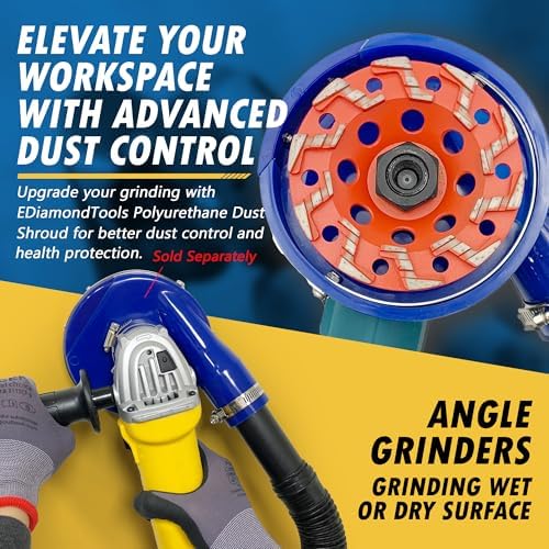 5" Diamond Grind Wheel S Seg Concrete/Coating 7/8"-5/8" Non-Threaded Arbor