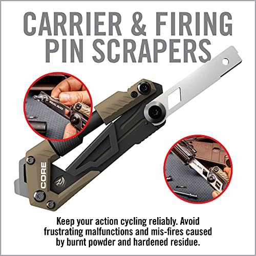 Real Avid Gun Multi Tool CORE: Tactical Rifle Tool & EDC Tools, Gun Accessories & Utility Tool Kit for Gun Maintenance, Includes Carbon Removal Tool & Front Sight Adjuster, 15