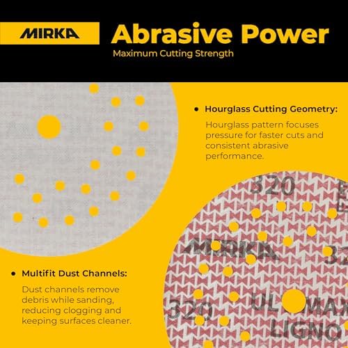 Mirka Ultimax Ligno 6in Multifit Grip Sanding Discs Grit 150