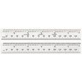 Starrett Spring Tempered Steel Rule with Satin Chrome Finish, Millimeter, and Inch Graduation - 5-3/4" Length, 36 Graduation Type, 1.2mm Thickness - C636ME-150