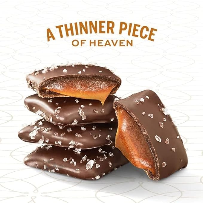 Sanders Thins Sea Salt Caramels Variety, Milk & Dark Chocolate, 18 oz Tubs (Pack of 2)