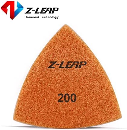Diamond Triangular Sanding Polishing Pads for Oscillating Tools Sandpaper Sheet Discs 3"(80mm) 200 Grit