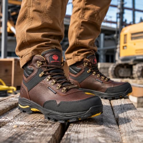SUREWAY Men's 6 Inch Soft/Steel Toe Waterproof leather Work Boots