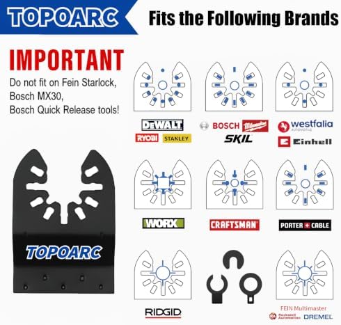 TOPOARC 110PCS Multi Tool Blades Kits, Titanium Multitool Blades