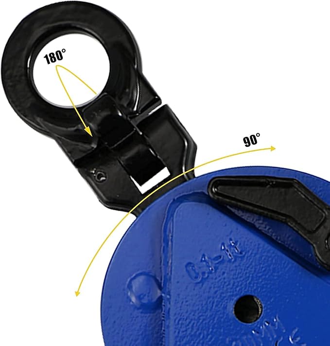 Vertical Plate Clamp, 2200lbs/1T Plate Lifting Clamp Jaw Opening up to 0.8 inch, for Lifting and Transporting