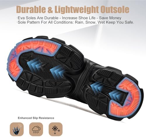 Hogent Steel Toe Shoes for Men Women - Non Slip & Lightweight Work Shoes