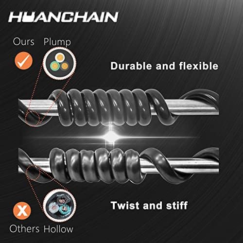 HUANCHAIN Short Black Extension Cord 4FT 2Pc Indoor 16/3 Gauge