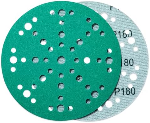 6" 180 Grit Sanding Discs, 49-Hole Hook & Loop for Festool Sanders, 100 Pcs