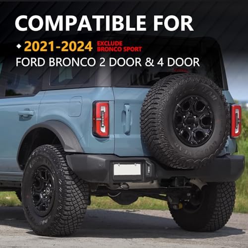 YZONA Tow Hitch 2 Inch, for Ford Bronco Tow Hitch Trailer Kit Compatible for 2021-2026 Ford Bronco 2 Door & 4 Door Hitch Receiver with Cover, Rear Bumper Towing Hook Combo (Exclude Bronco Sport)