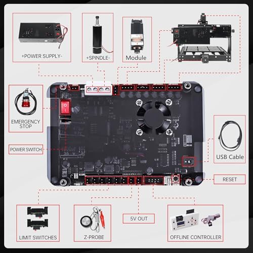 CNCTOPBAOS 3020 Plus CNC Router Engraver Machine w/GRBL Offline Controller