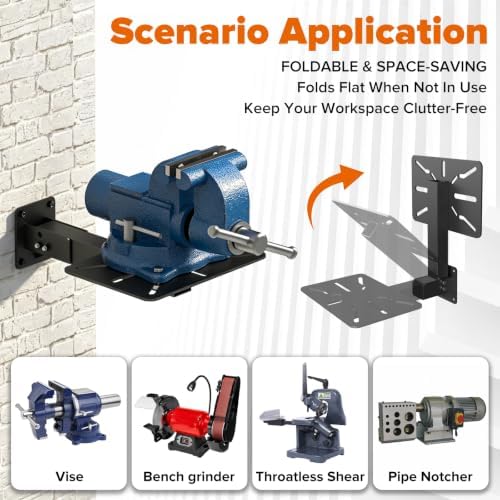 Mount Vise & Grinder, Carbon Steel Heavy Duty Mount for Bench Grinder Stand