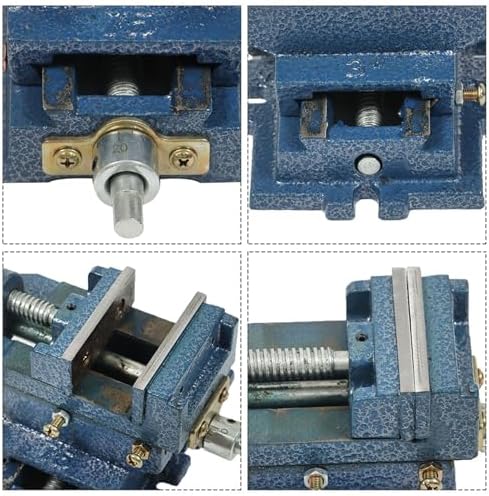 5 Inch Cross Slide Drill Press Vise 2 Way X-Y Heavy Duty Clamp Machine Cross Slide Vise Fit for Clamping Workpiece Processing
