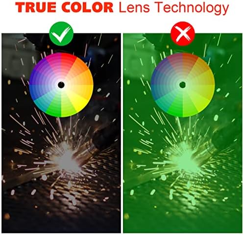 Welding True Color Helmet Auto Darkening Hood with Adjustable Shade Range 4/9-13 for TIG MIG ARC Welder Mask