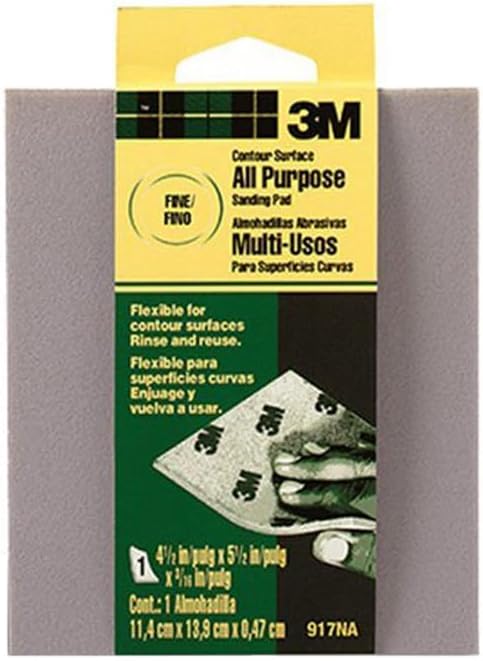 24-Pack of 4-1/2” x 5-1/2” 3M 917 Softback Contour Sanding Sponge, Fine