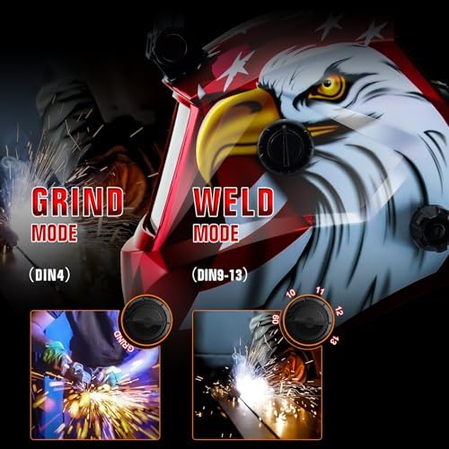 TRQWH Welding Hood Auto Darkening Welding Helmet with Light True Color