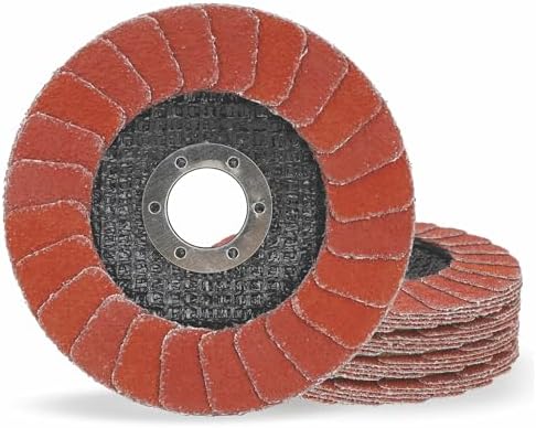 4.5" x 7/8" Premium Ceramic Flap Discs, 50+ Grit Grinding Wheels 5 Pack