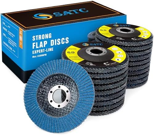 S SATC Flap Disc 20PCS Angle Grinder Disc 60 Grit Flap Disc 4-1 2 Inch Zirconia Alumina Type 29