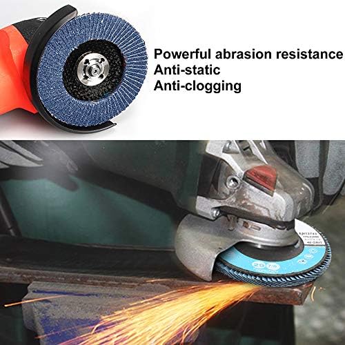 LotFancy 20PCS Flap Discs 4 1/2 for Angle Grinder, Type 29, Premium Zirconia High Density Sanding Disc Grinding Wheels, 40 60 80 120 Grit, 4.5" x 7/8"