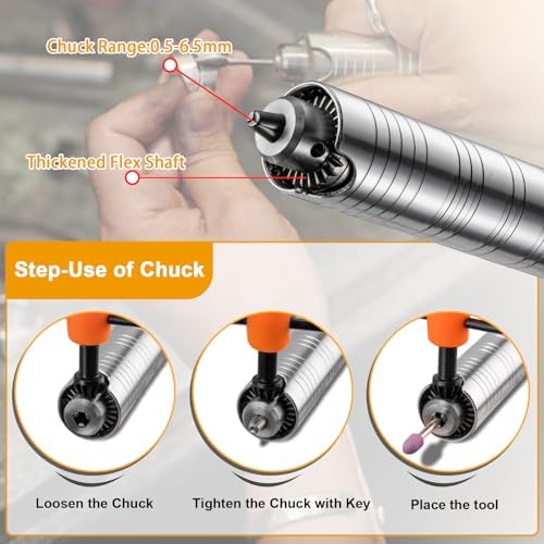 DZQ 380W Flex Shaft Grinder with 83 Accessories 500–20,000 RPM