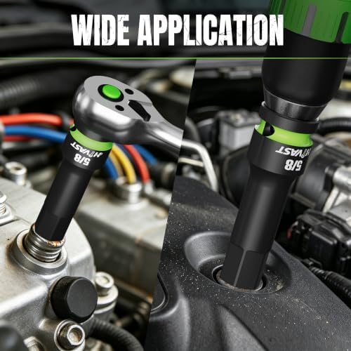9PCS 1/2" Drive Impact Hex Bit Socket Set, SAE Cr-Mo | Heavy-duty SAE Allen socket set designed for automotive repair, mechanics and garage applications.