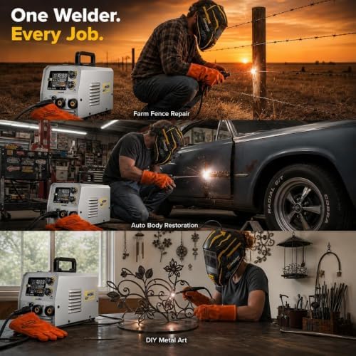 SSimder 5 in 1 MIG Welder, 140A Pulse Spot Dual Voltage Portable