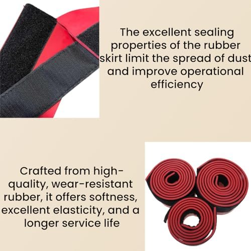 Rubber Dust Skirt Compatible with Husqvarna PG 680 Floor Grinder, Reduces Dust Spread and Boosts Efficiency