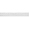 Starrett Full Flexible Steel Rule with Satin Chrome Finish, Quick Reading, Inch Graduation - 16R Graduation, 18" Length, 1/50" Thickness - C316R-18