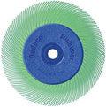 Dedeco Sunburst Radial Bristle Disc 1 Pack - 6 1/2" Curved - 1/2" Arbor - Light Green 14000 Grit (Ultra-Fine, 1 Micron) - Aluminum Oxide for Polishing & Finishing