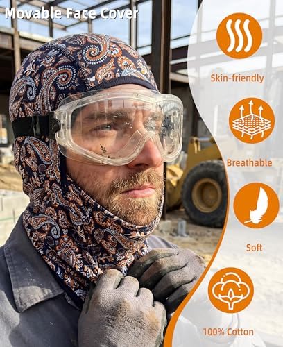 BOCOMAL FR Balaclava with Face Mask Flame Resistant 5.5oz Lightweight 100%C