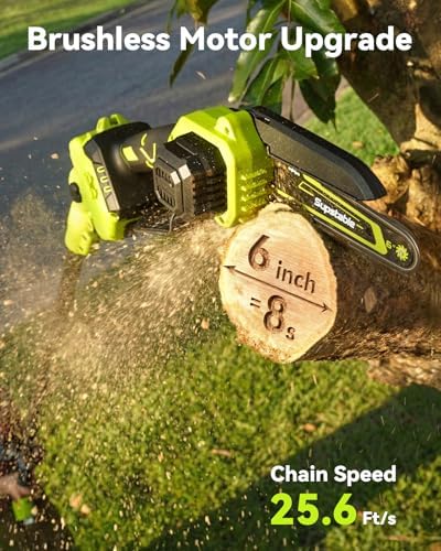 Supstable Cordless Pole Saw & Hedge Trimmer 6-in-1, Mini Chainsaw Cordless/Electric Hedge Trimmer with Extension Pole, 15Ft Reach, Extendable Tree Pruner, Bush Trimmer Limb Branch Cutter, Grass Shears