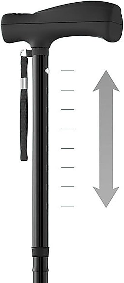 HurryCane Freedom Edition Foldable Walking Cane with T Handle